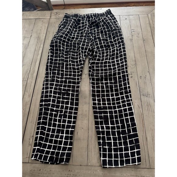 Dries Van Noten Palmira Check Plaid Printed Pants Black White Size 34 XS - Picture 4 of 4